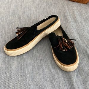 Toms slip on tassel slides